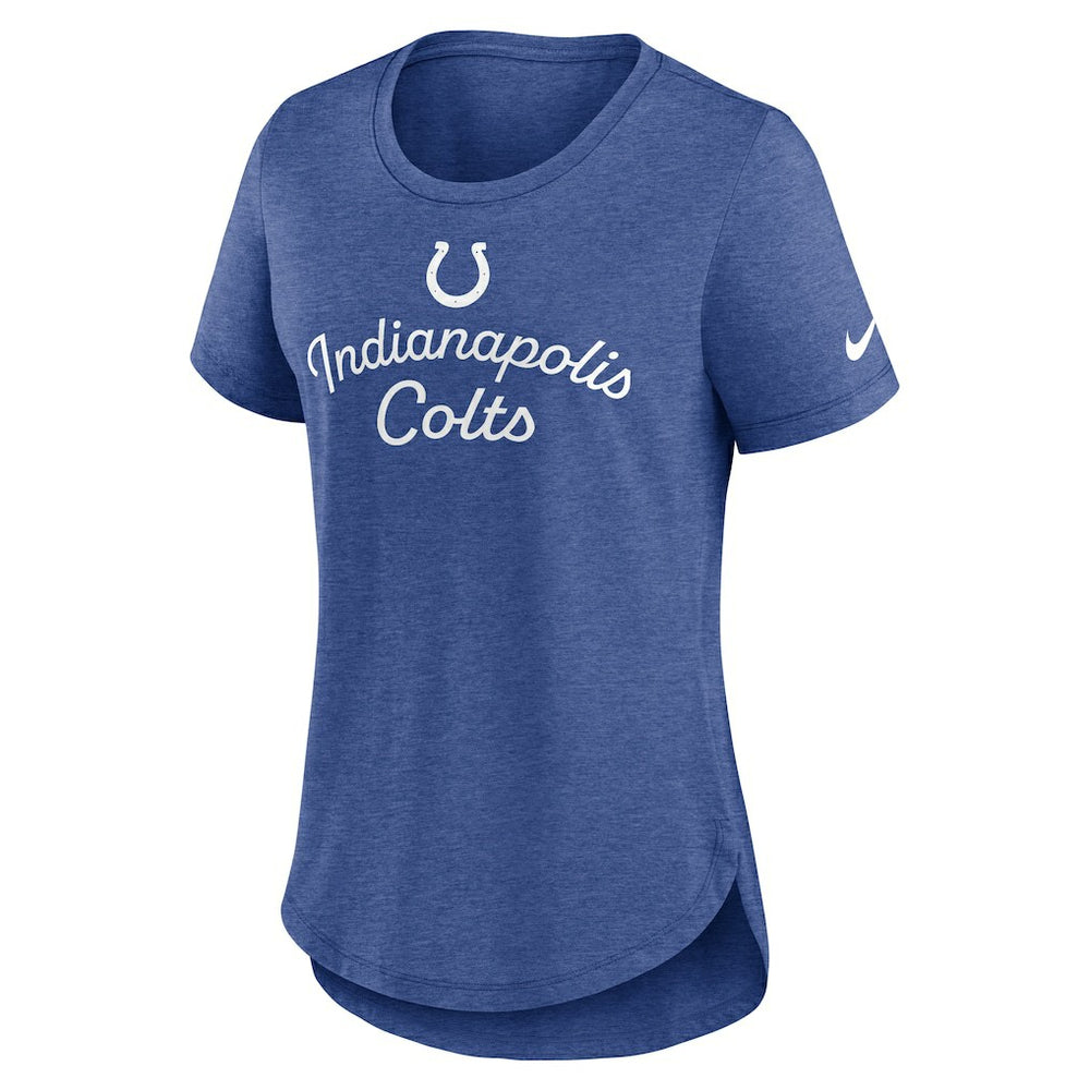 Indianapolis Colts Women's Script Tri-Blend T-Shirt Royal | Nike for Sale