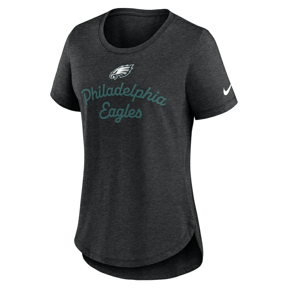 Philadelphia Eagles Women's Script Tri-Blend T-Shirt Black | Nike for Sale