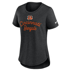 Cincinnati Bengals Women's Script Tri-Blend T-Shirt Black | Nike for Sale