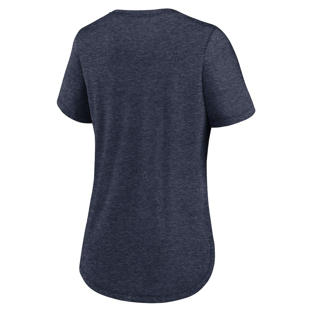 Dallas Cowboys Women's Script Tri-Blend T-Shirt Heather Navy | Nike for Sale