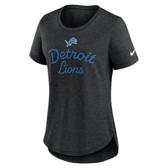Detroit Lions Women's Script Tri-Blend T-Shirt Black | Nike for Sale