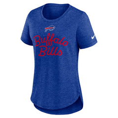 Buffalo Bills Women's Script Tri-Blend T-Shirt Royal | Nike for Sale