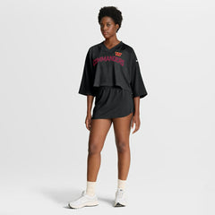 Washington Commanders Women's Primetime Cropped Mesh Dri-FIT Fashion Jersey Black | Nike for Sale