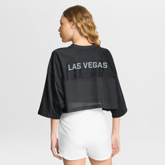 Las Vegas Raiders Women's Primetime Cropped Mesh Dri-FIT Fashion Jersey Black | Nike for Sale