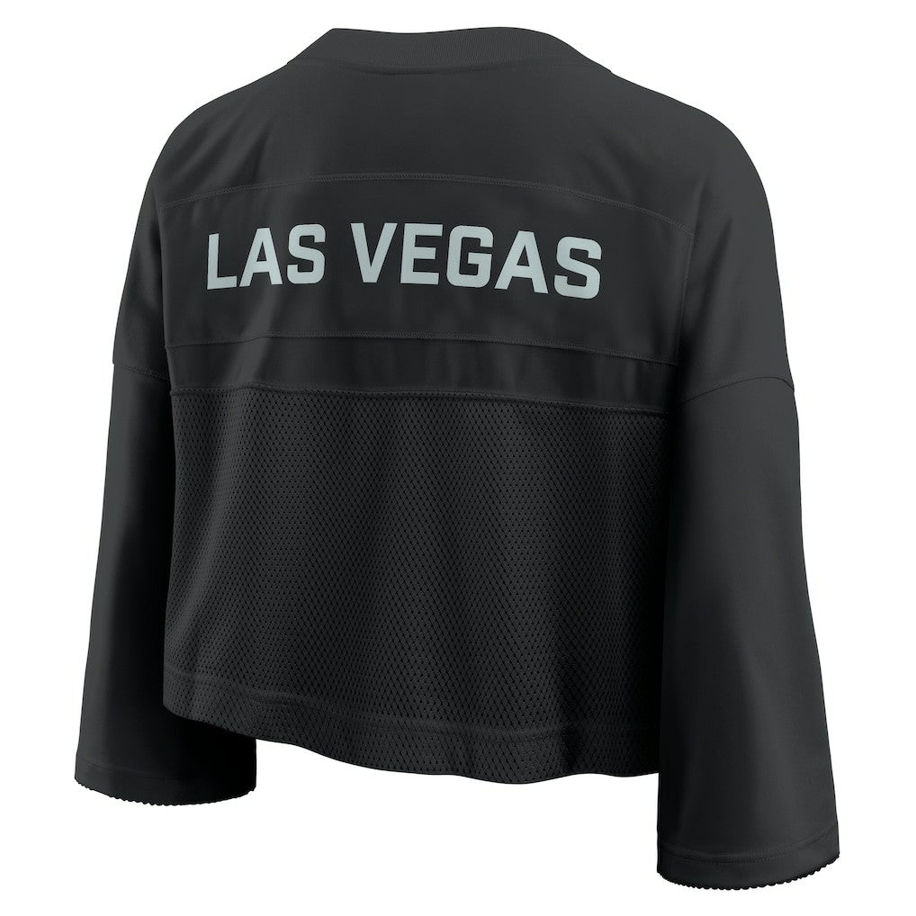 Las Vegas Raiders Women's Primetime Cropped Mesh Dri-FIT Fashion Jersey Black | Nike for Sale