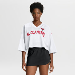 Tampa Bay Buccaneers Women's Primetime Cropped Mesh Dri-FIT Fashion Jersey White | Nike for Sale