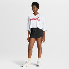Tampa Bay Buccaneers Women's Primetime Cropped Mesh Dri-FIT Fashion Jersey White | Nike for Sale