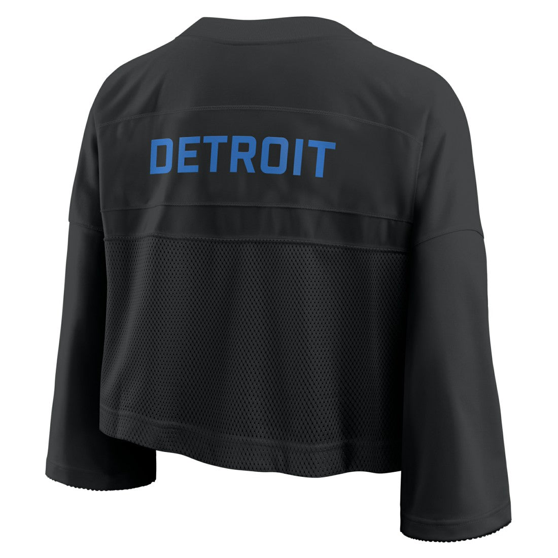 Detroit Lions Women's Primetime Cropped Mesh Dri-FIT Fashion Jersey Black | Nike for Sale