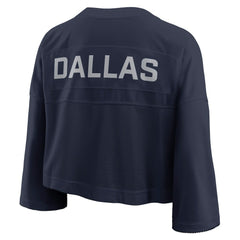 Dallas Cowboys Women's Primetime Cropped Mesh Dri-FIT Fashion Jersey Navy | Nike for Sale