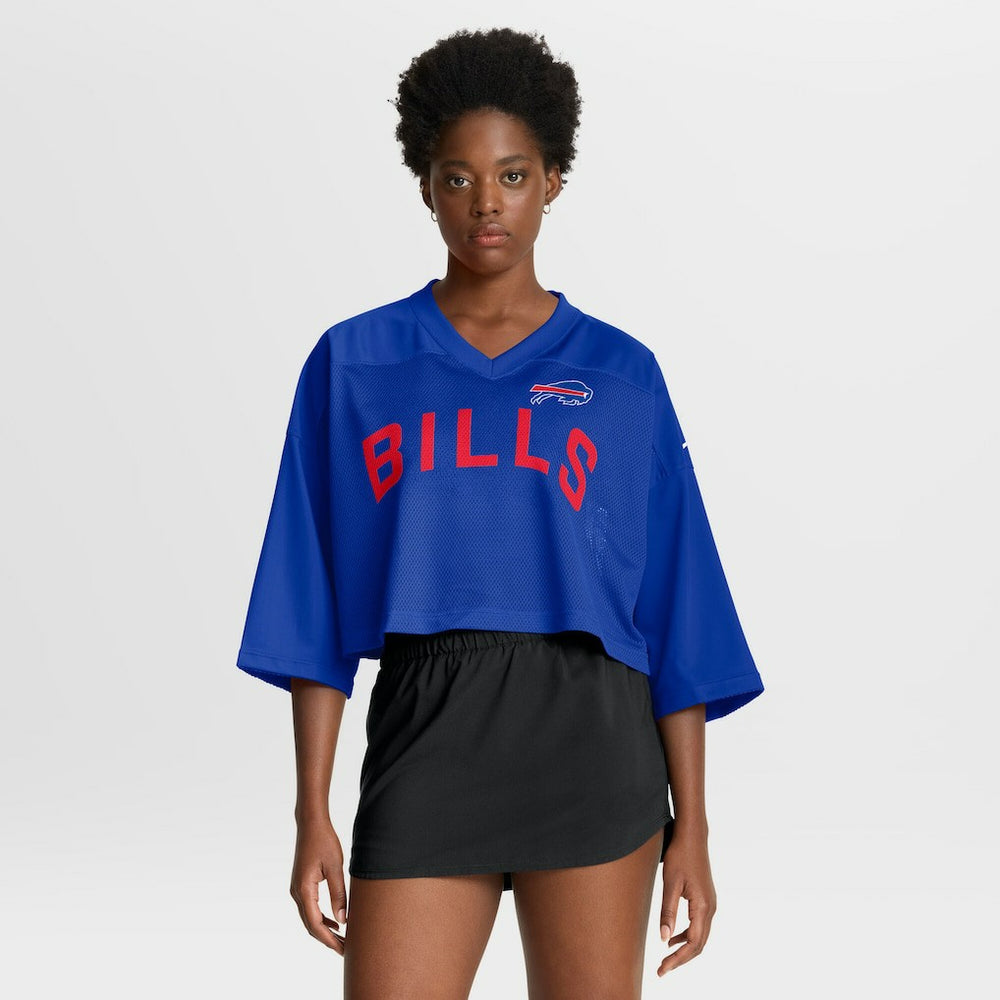 Buffalo Bills Women's Primetime Cropped Mesh Dri-FIT Fashion Jersey Royal | Nike for Sale