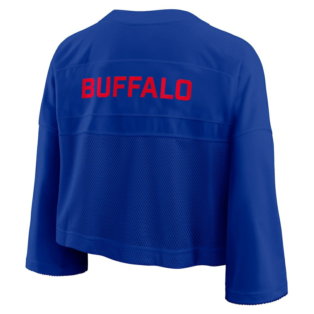 Buffalo Bills Women's Primetime Cropped Mesh Dri-FIT Fashion Jersey Royal | Nike for Sale