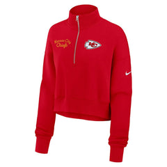 Kansas City Chiefs Women's Primetime Phoenix Half-Zip Sweatshirt Red | Nike for Sale