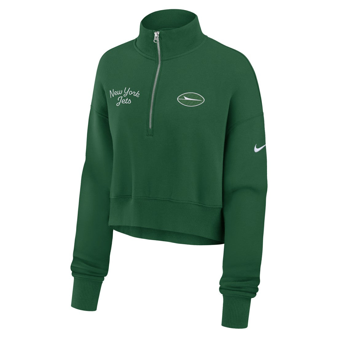New York Jets Women's Primetime Phoenix Half-Zip Sweatshirt Green | Nike for Sale