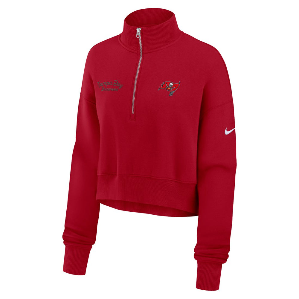Tampa Bay Buccaneers Women's Primetime Phoenix Half-Zip Sweatshirt Red | Nike for Sale