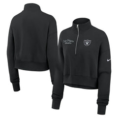 Las Vegas Raiders Women's Primetime Phoenix Half-Zip Sweatshirt Black | Nike for Sale