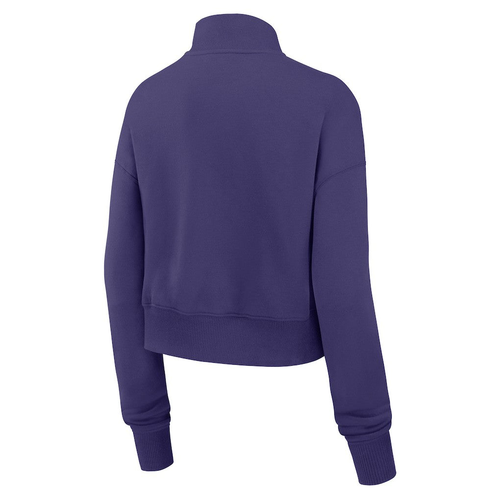 Baltimore Ravens Women's Primetime Phoenix Half-Zip Sweatshirt Purple | Nike for Sale