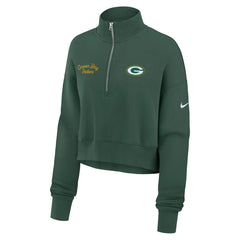 Green Bay Packers Women's Primetime Phoenix Half-Zip Sweatshirt Green | Nike for Sale