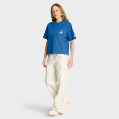 Detroit Lions Women's Rewind Pocket Boxy T-Shirt Blue | Nike for Sale