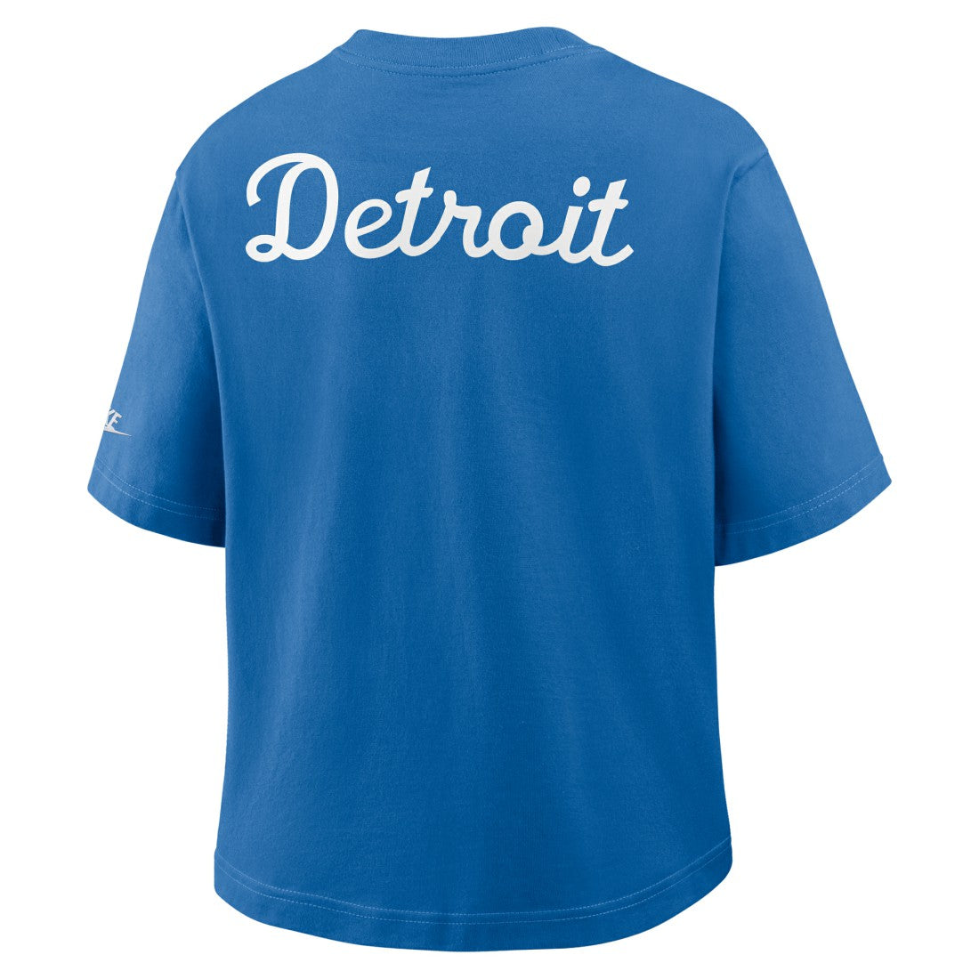Detroit Lions Women's Rewind Pocket Boxy T-Shirt Blue | Nike for Sale