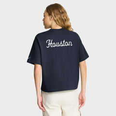 Houston Texans Women's Rewind Pocket Boxy T-Shirt Navy | Nike for Sale