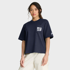 New York Giants Women's Rewind Pocket Boxy T-Shirt Royal | Nike for Sale