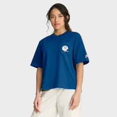 Indianapolis Colts Women's Rewind Pocket Boxy T-Shirt Royal | Nike for Sale