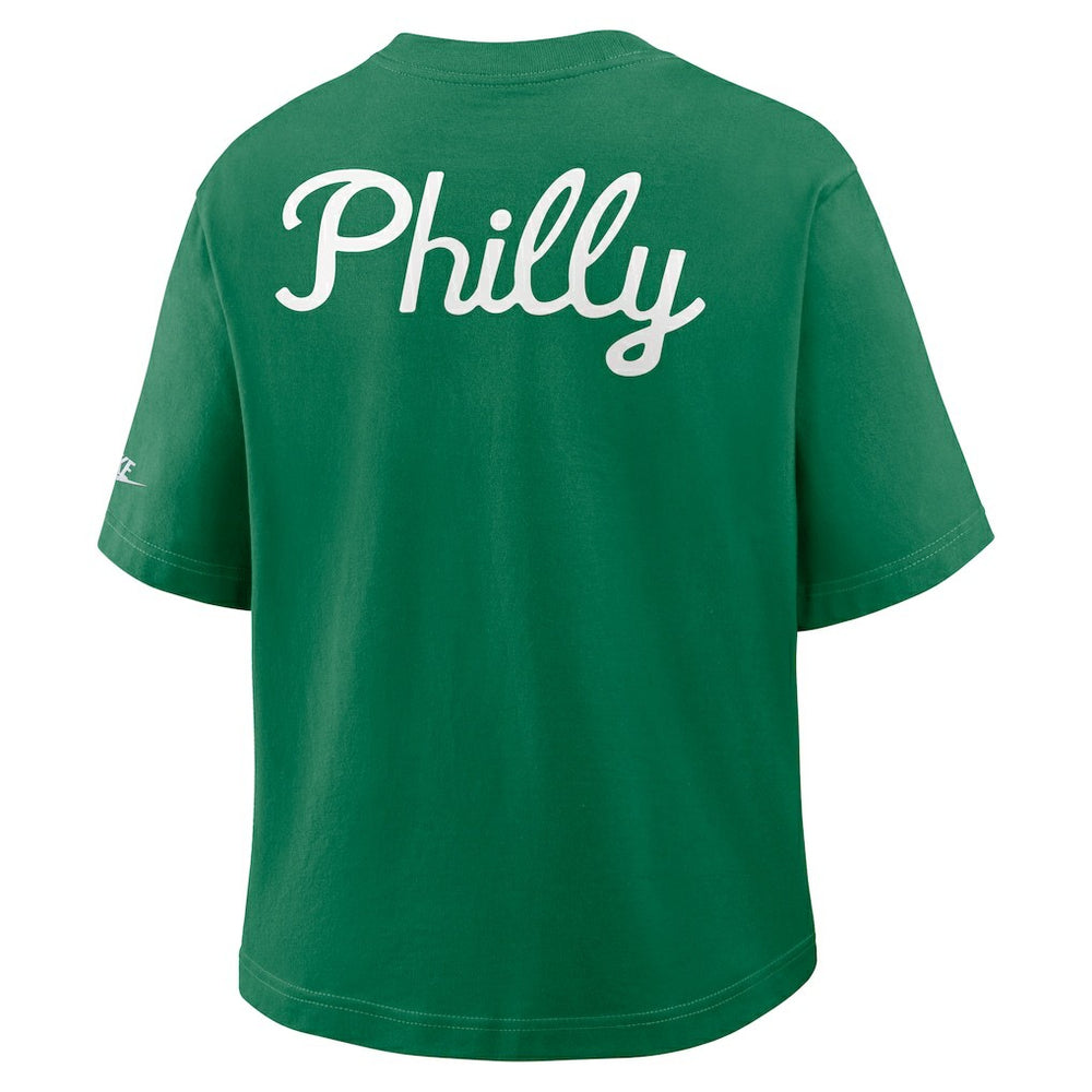 Philadelphia Eagles Women's Rewind Pocket Boxy T-Shirt Kelly Green | Nike for Sale