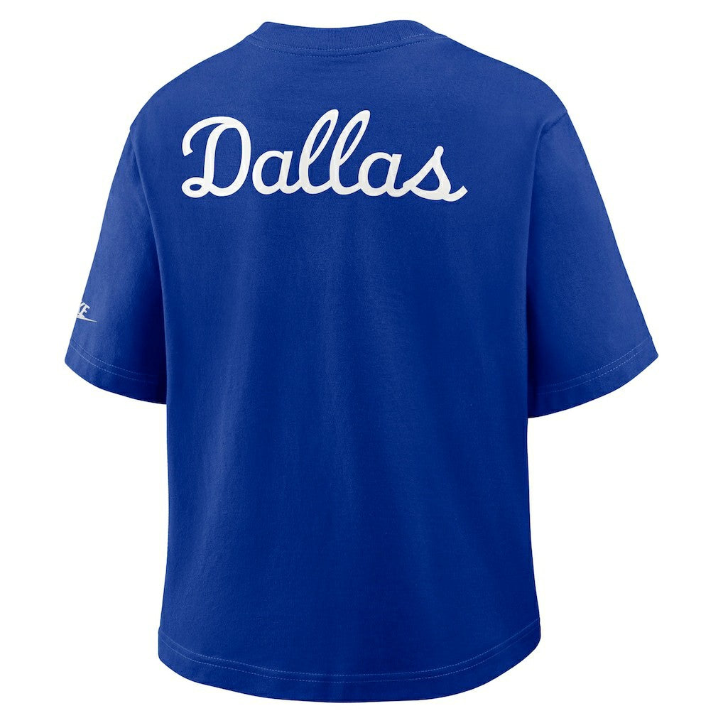 Dallas Cowboys Women's Rewind Pocket Boxy T-Shirt Royal | Nike for Sale