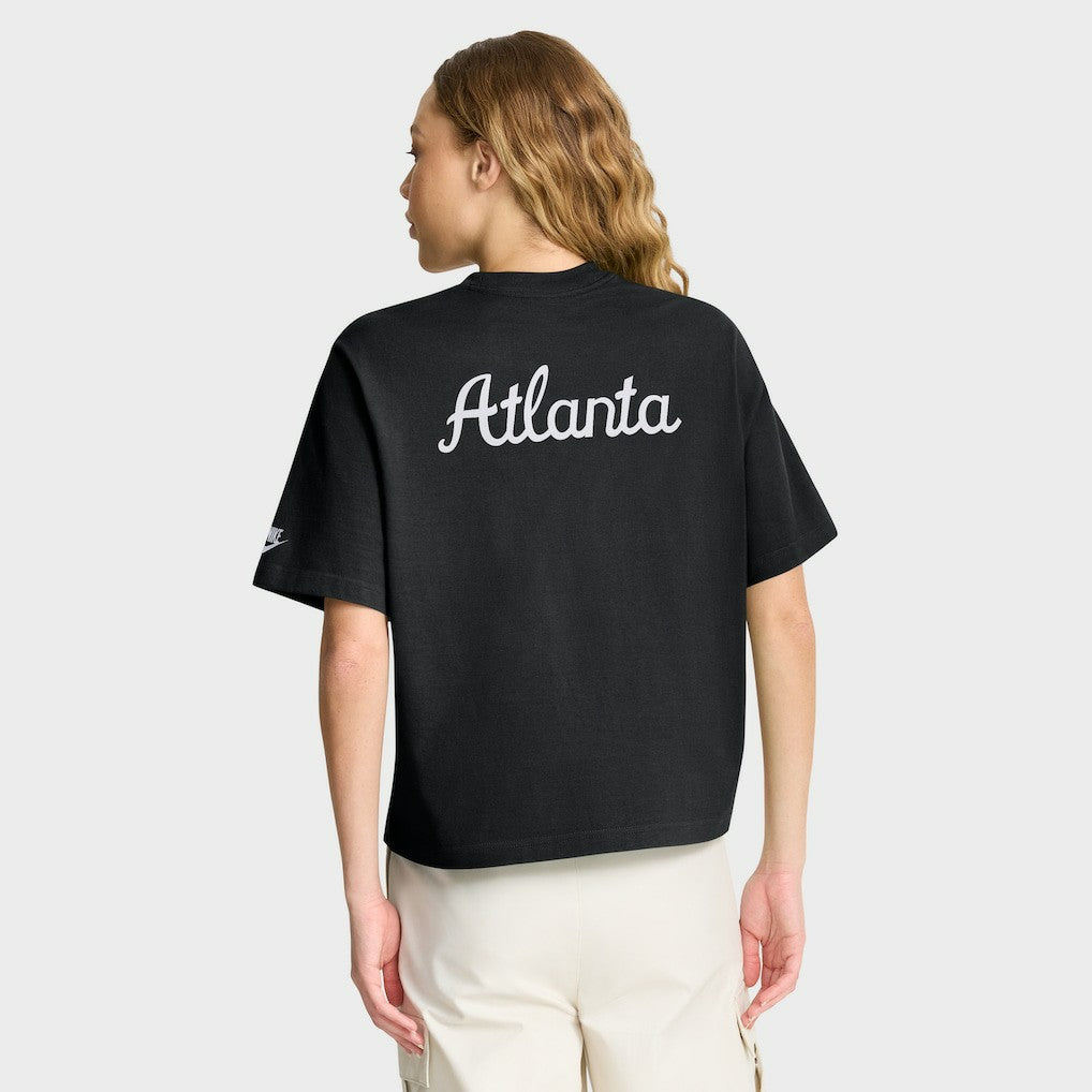 Atlanta Falcons Women's Rewind Pocket Boxy T-Shirt Black | Nike for Sale