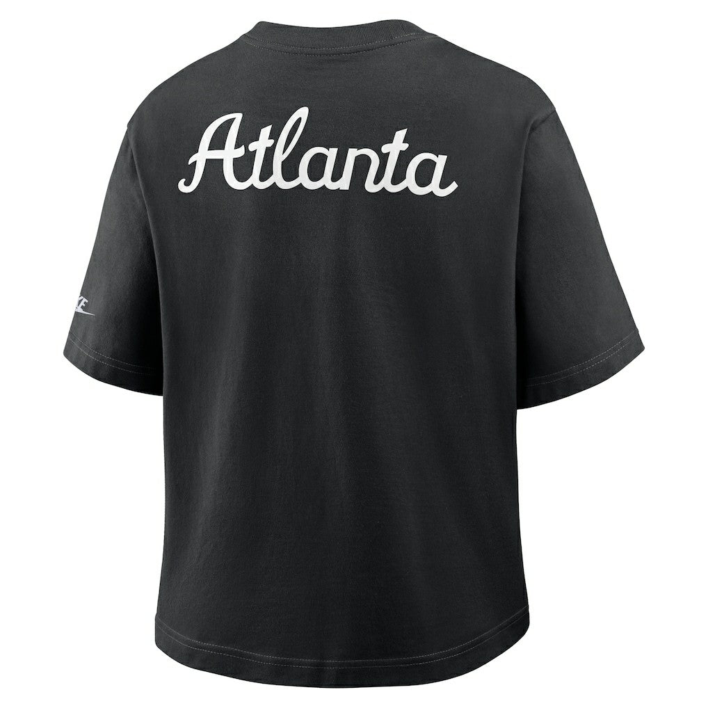 Atlanta Falcons Women's Rewind Pocket Boxy T-Shirt Black | Nike for Sale