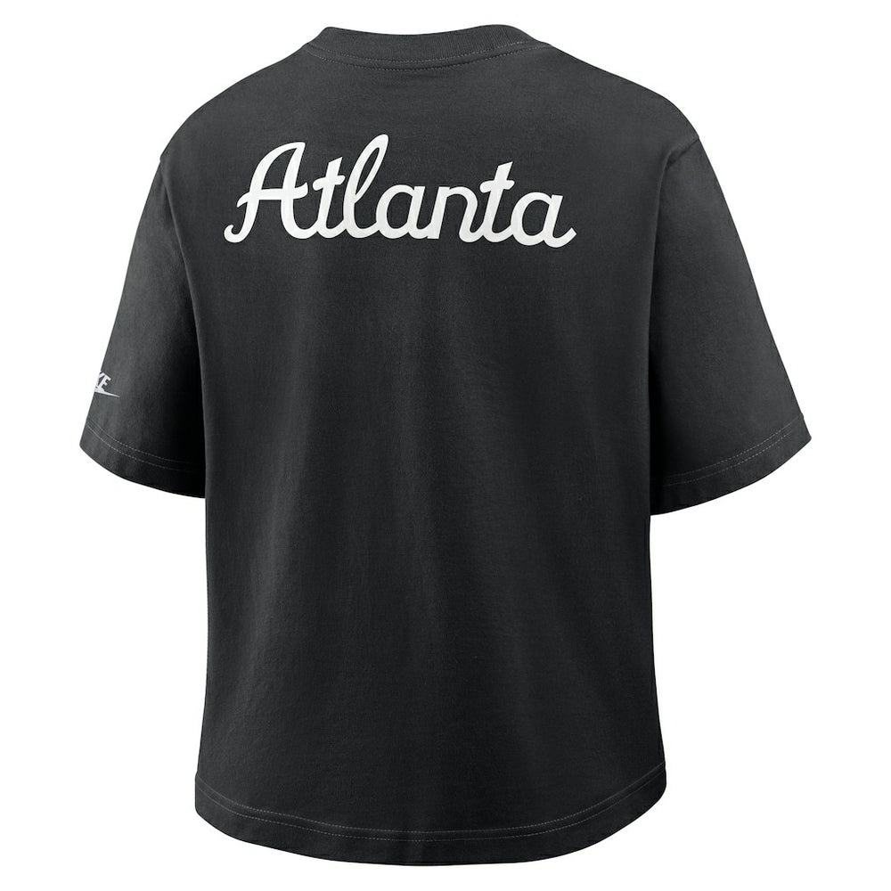 Atlanta Falcons Women's Rewind Pocket Boxy T-Shirt Black | Nike for Sale