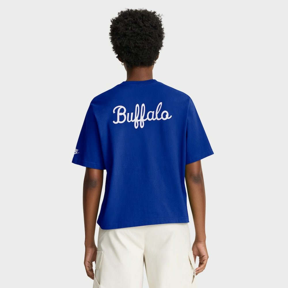 Buffalo Bills Women's Rewind Pocket Boxy T-Shirt Royal | Nike for Sale