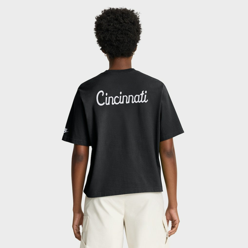 Cincinnati Bengals Women's Rewind Pocket Boxy T-Shirt Black | Nike for Sale