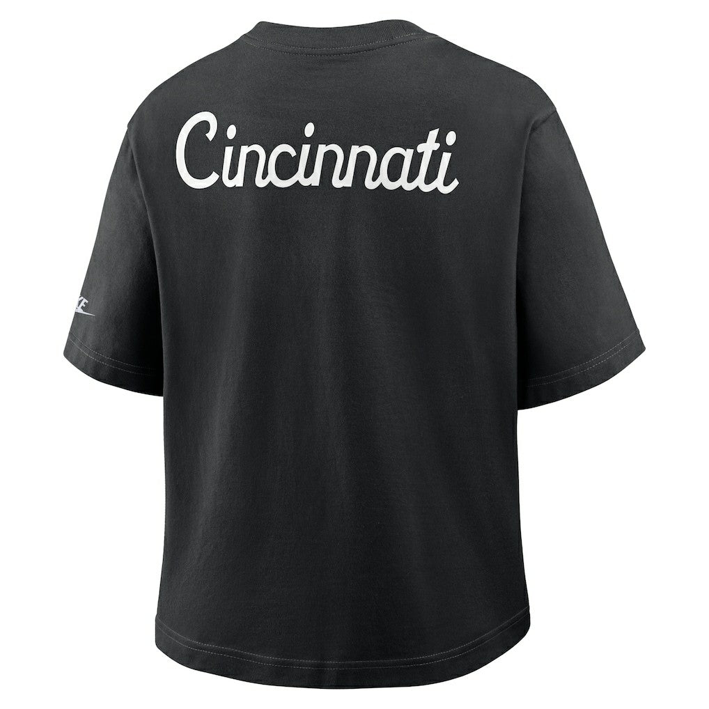 Cincinnati Bengals Women's Rewind Pocket Boxy T-Shirt Black | Nike for Sale