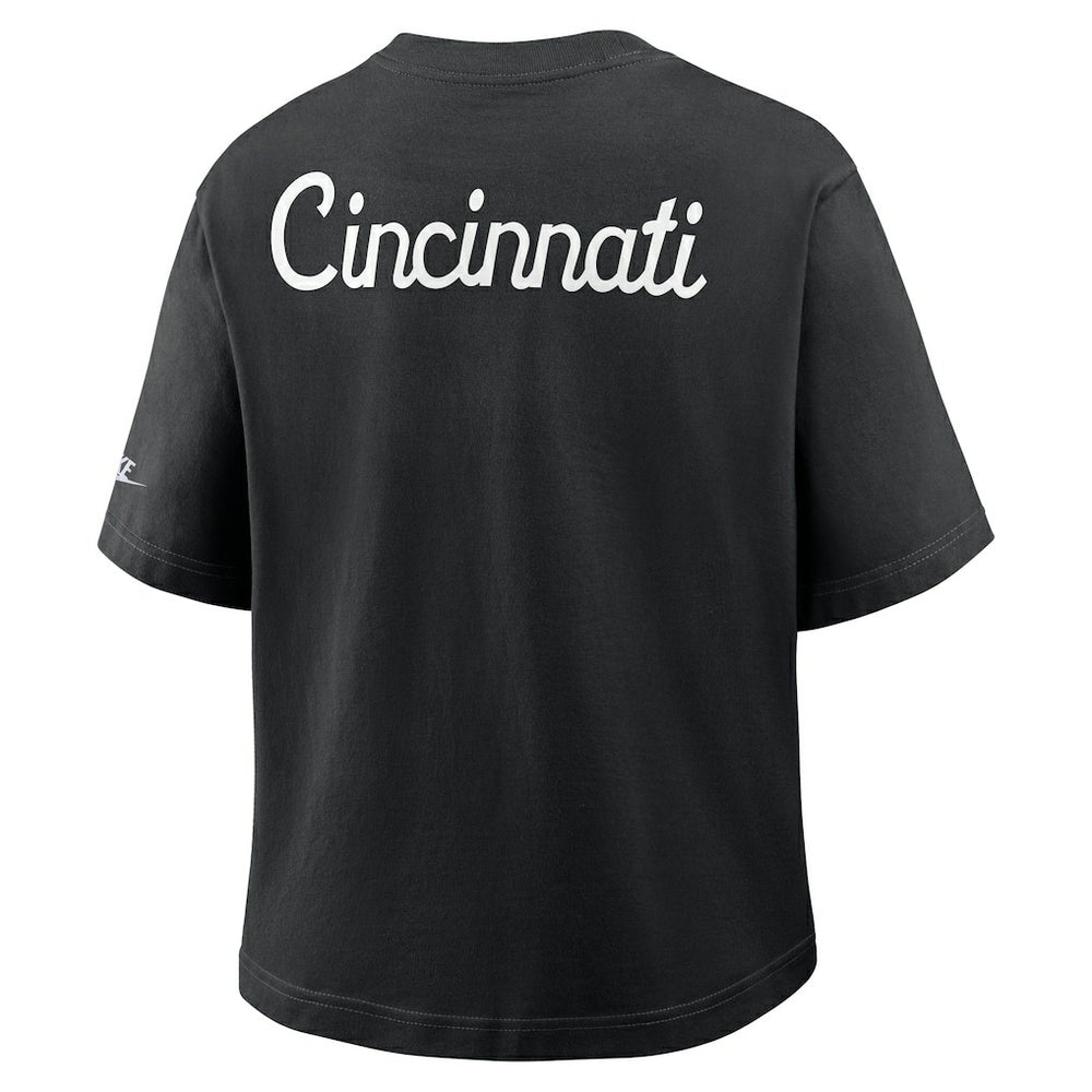 Cincinnati Bengals Women's Rewind Pocket Boxy T-Shirt Black | Nike for Sale
