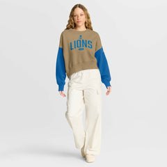 Detroit Lions Women's Oversized Rewind Pullover Sweatshirt Tan | Nike for Sale