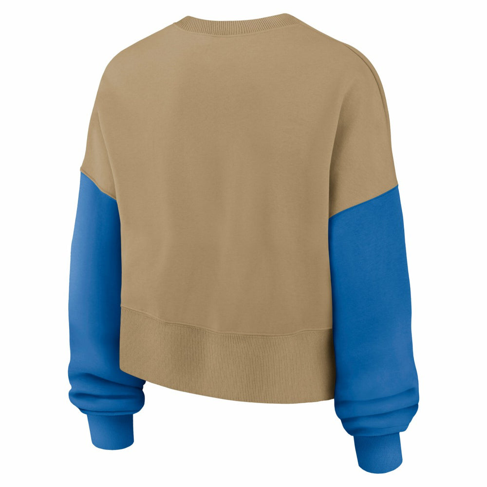 Detroit Lions Women's Oversized Rewind Pullover Sweatshirt Tan | Nike for Sale