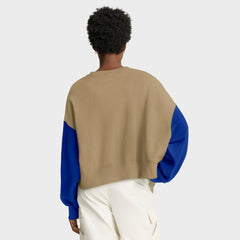 Buffalo Bills Women's Oversized Rewind Pullover Sweatshirt Tan | Nike for Sale