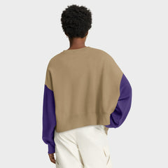Minnesota Vikings Women's Oversized Rewind Pullover Sweatshirt Tan | Nike for Sale