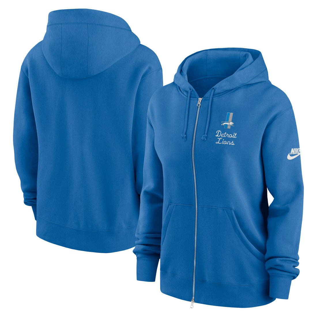 Detroit Lions Women's Phoenix Rewind Full-Zip Hoodie Blue | Nike for Sale