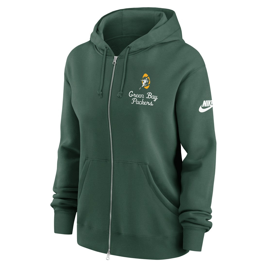 Green Bay Packers Women's Phoenix Rewind Full-Zip Hoodie Green | Nike for Sale