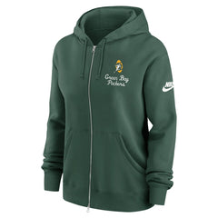 Green Bay Packers Women's Phoenix Rewind Full-Zip Hoodie Green | Nike for Sale