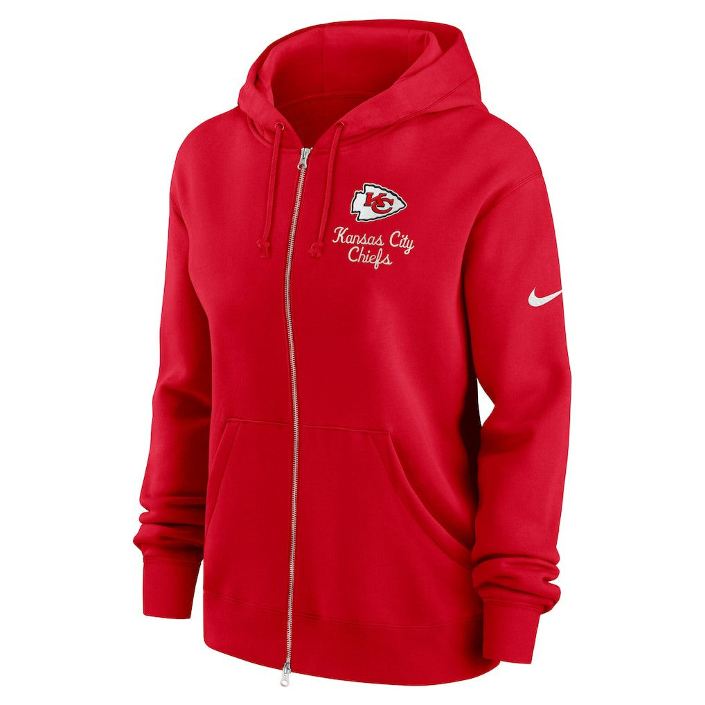 Kansas City Chiefs Women's Phoenix Rewind Full-Zip Hoodie Red | Nike for Sale