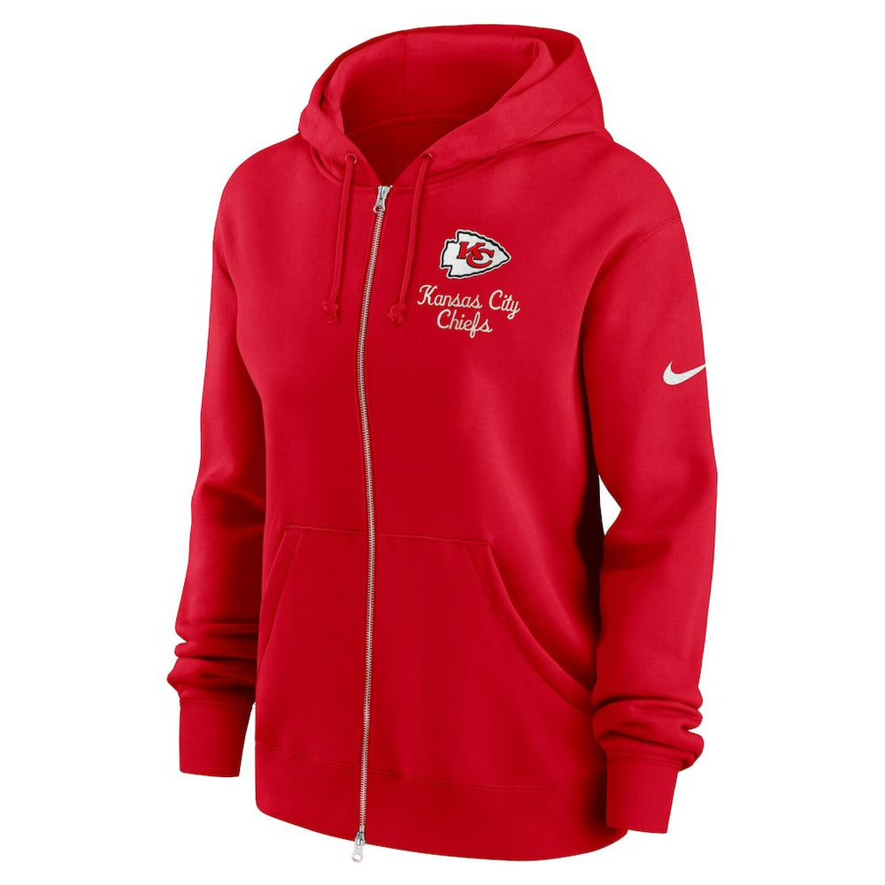 Kansas City Chiefs Women's Phoenix Rewind Full-Zip Hoodie Red | Nike for Sale
