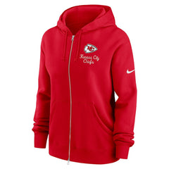 Kansas City Chiefs Women's Phoenix Rewind Full-Zip Hoodie Red | Nike for Sale
