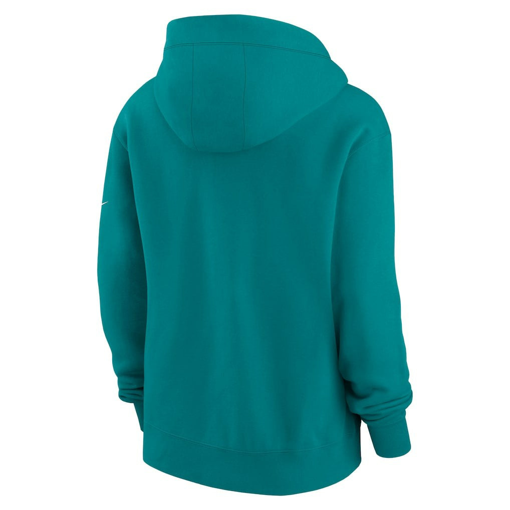 Miami Dolphins Women's Phoenix Rewind Full-Zip Hoodie Aqua | Nike for Sale