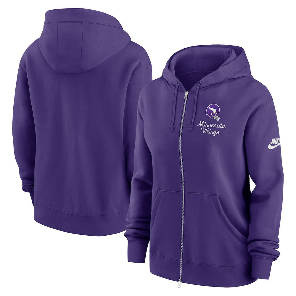 Minnesota Vikings Women's Phoenix Rewind Full-Zip Hoodie Purple | Nike for Sale