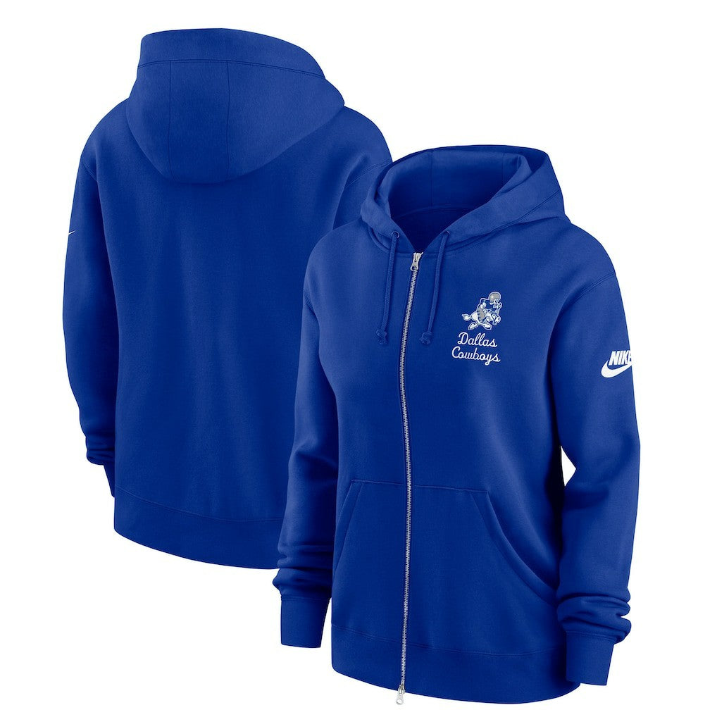 Dallas Cowboys Women's Phoenix Rewind Full-Zip Hoodie Navy | Nike for Sale