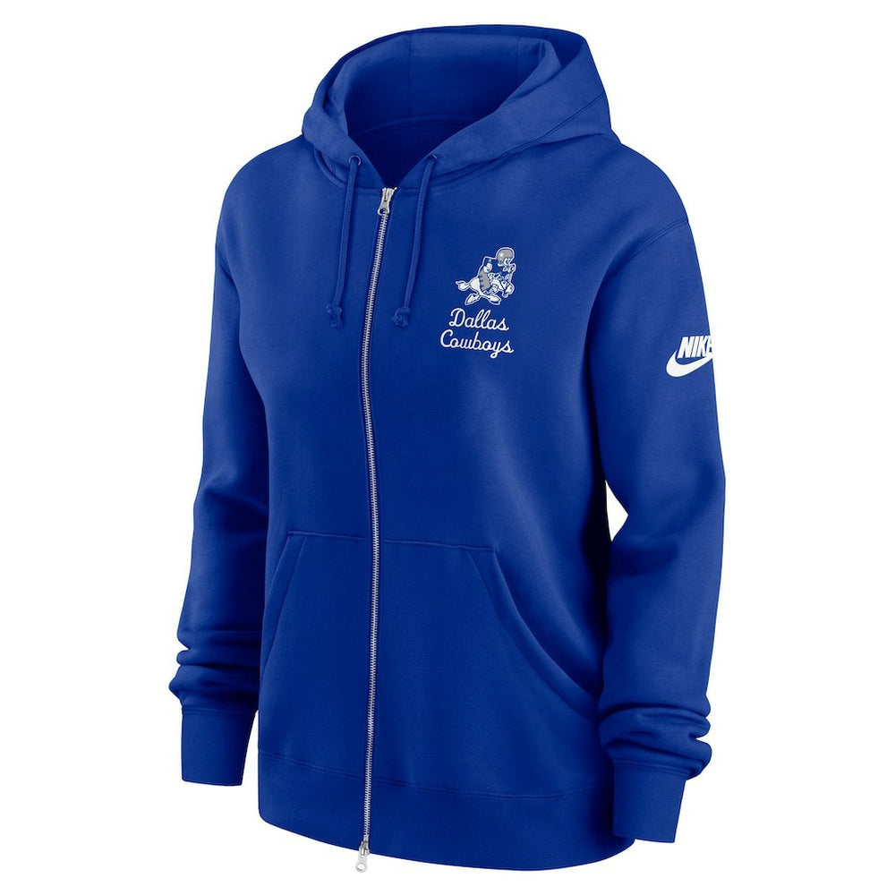 Dallas Cowboys Women's Phoenix Rewind Full-Zip Hoodie Navy | Nike for Sale