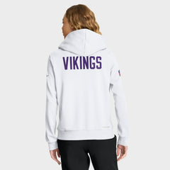Minnesota Vikings Women's Alternate Logo Sideline Standard Issue Dri-FIT Hoodie White | Nike for Sale